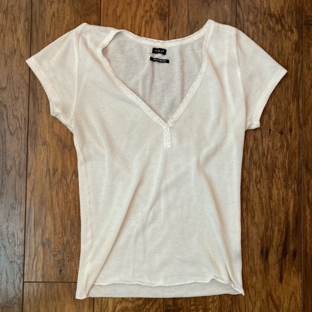 Cotton lounge V-neck